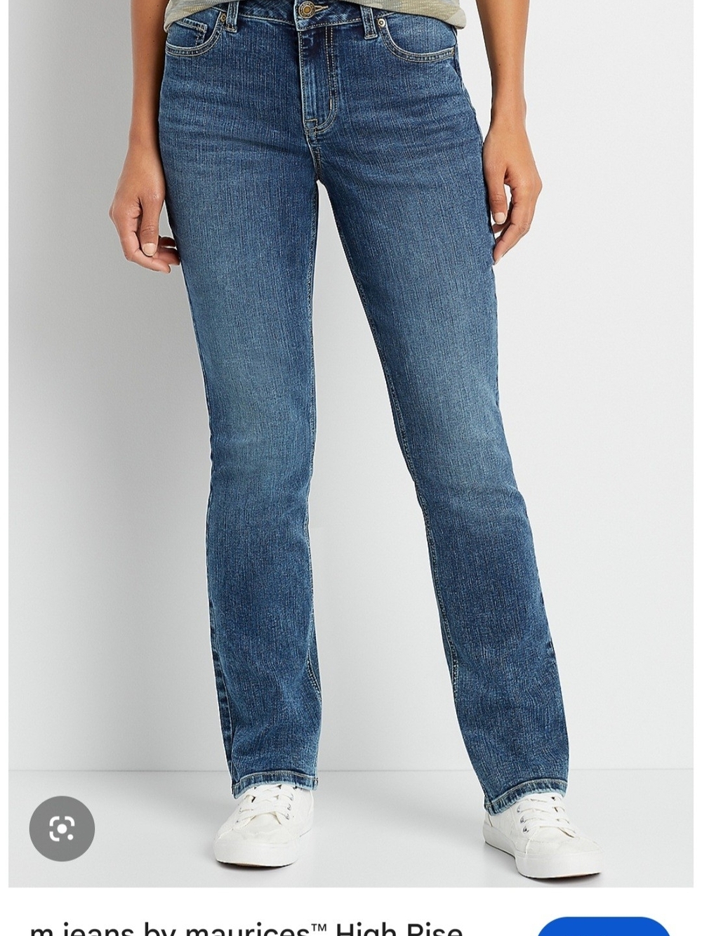 Curvy High-Rise Straight Jeans - Blue